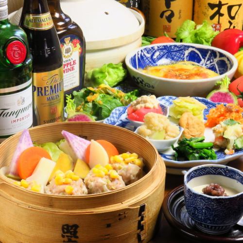 Enjoy a variety of healthy dishes! Banquet course with all-you-can-drink☆4,500 yen☆For 2 or more people☆2 hours☆