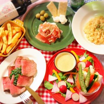 3 people ~ OK★2500 yen 7 dishes + cheers sparkling gift course for each number of people!