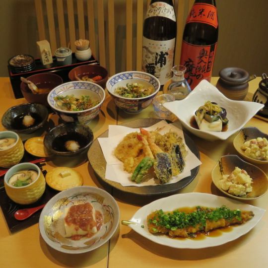 【可享用天妇罗的套餐】 7人以上包场。我们准备了3000日元起♪