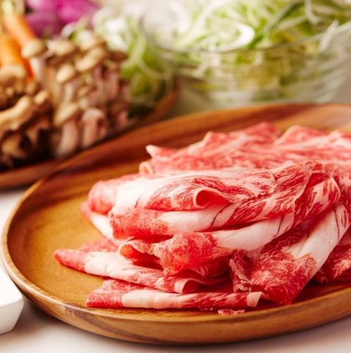 Domestic beef and tongue shabu course adult 100 minutes♪