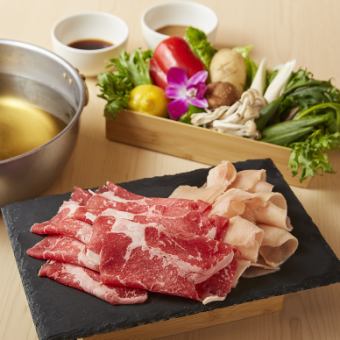소・돼지・닭의 쇠고기 버라이어티 코스(수입 소 장미・수입 돼지 장미・로스) 100분 어른 2700엔