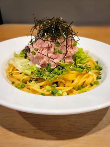 【当店オススメ】　ねぎとろパスタ 1,３00円(税込)