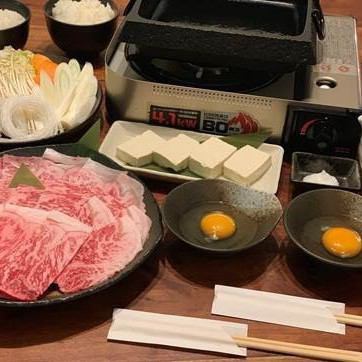 [Sukiyaki set] Agu & Ishigaki beef sukiyaki set 1 serving 5,980 yen (tax included)
