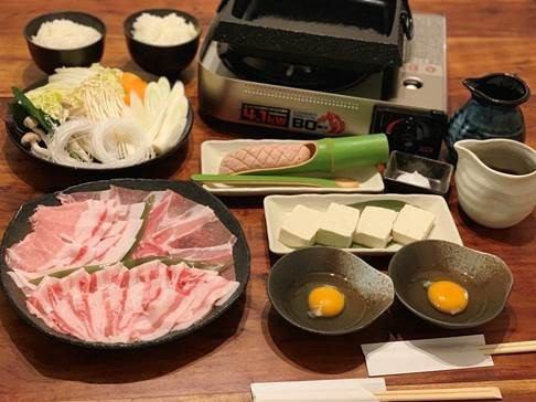 Japanese black beef sukiyaki set