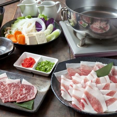 [Shabu-shabu set] Agu & Kuroge Wagyu beef shabu-shabu set 1 serving 5,280 yen (tax included)