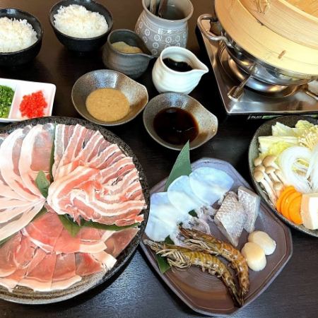 【清蒸套餐】阿古＆特製海鮮套餐 1份 4,380日圓（含稅）