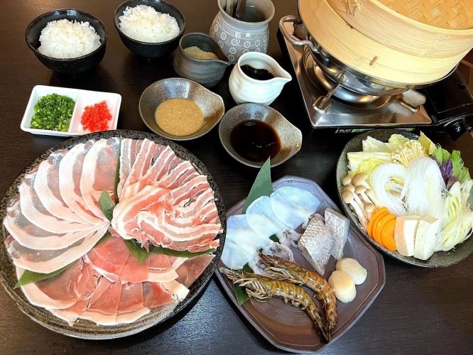 【清蒸套餐】阿古＆特制海鲜套餐 1份 4,380日元（含税）
