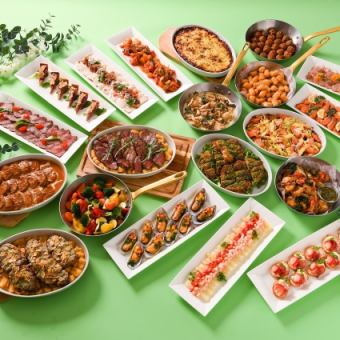 4月～【夜バイキング】ガッツリお肉や、実演スイーツetc.夜景と春のごちそうで◎（土日祝限定）