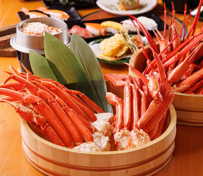 【贅沢！】カニ好き必見！ズワイ蟹・寿司100分食べ放題4,980円（税込5,478円）