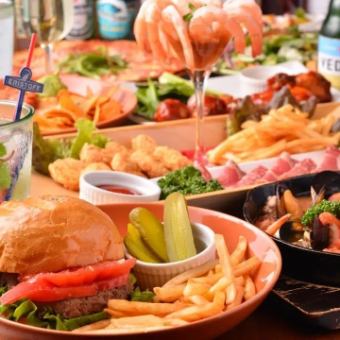 [Kanagawa's No. 1 hamburger, available at Wood] 2-hour all-you-can-drink California course