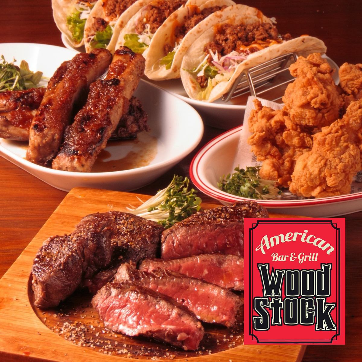 【可吸烟】【距离川崎站5分钟】享受美式乡村风味的肉类和世界啤酒!