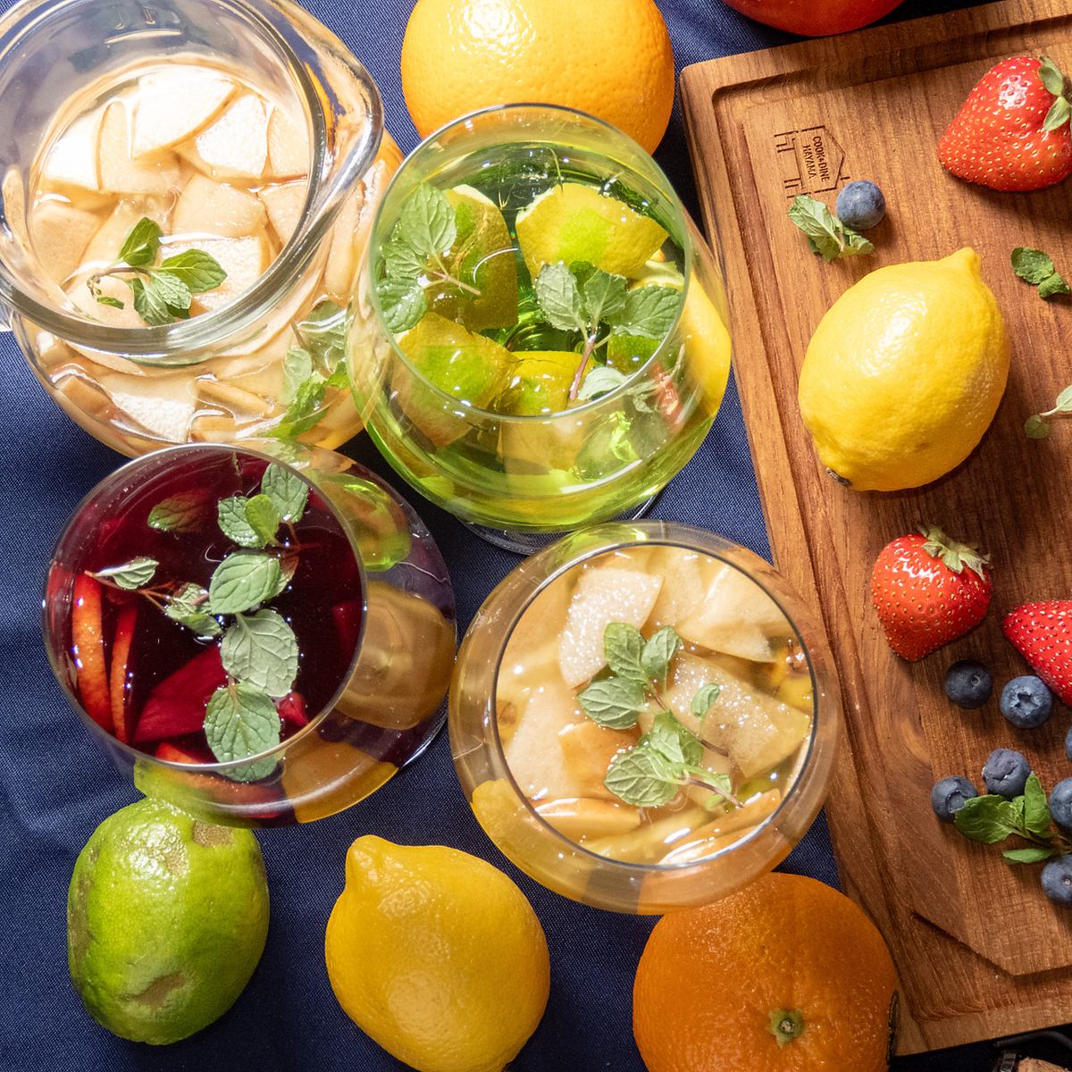 Enjoy 80 different drinks, including sangria!