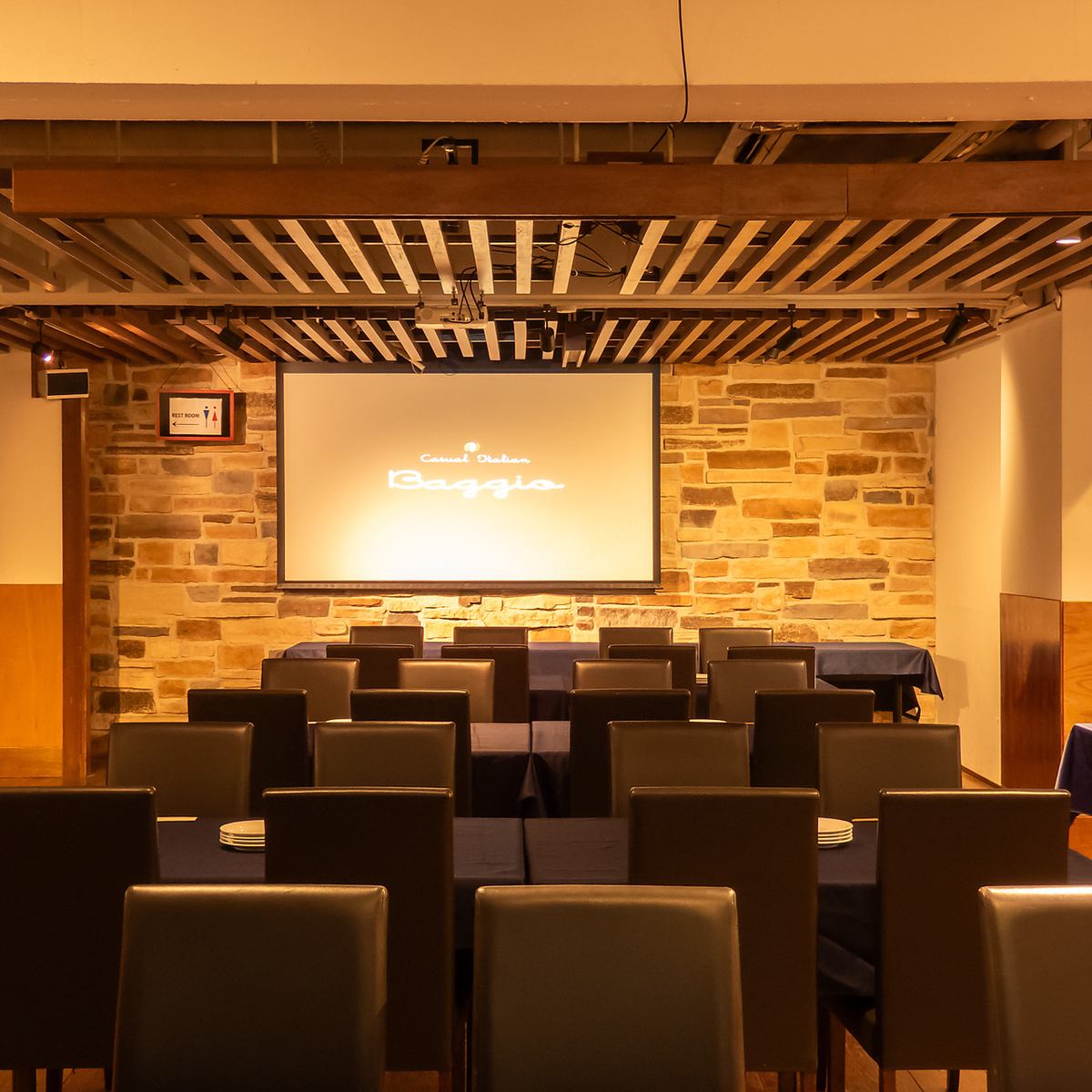 Private venues available! For large-scale banquets, choose Baggio!