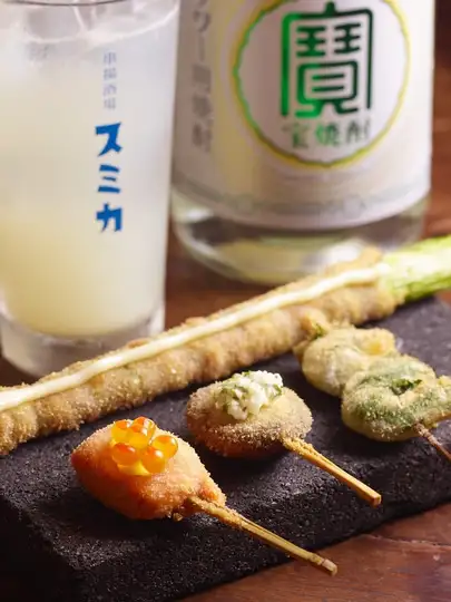 【2時間飲み放題付き】お得な串揚げコース　串揚げ8種、お料理3品5000円