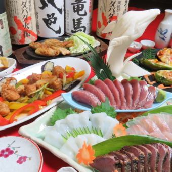 OK on the day! ◇◆ Enjoy assorted sashimi [Umemaru] course ◆◇ 2 hours with all-you-can-drink, 7 dishes in total 4,500 yen ⇒ 4,000 yen