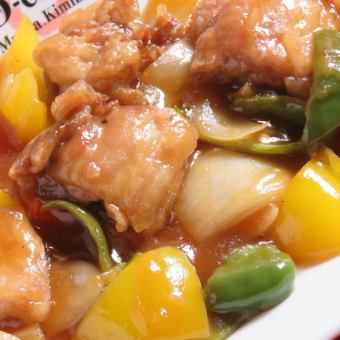 Sweet and sour stir-fry (pork/chicken)