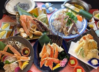 ☆新メニュー☆鍋&炭火焼会席≪蓮華(れんげ)≫(全10品)16500円⇒15,500円（税込）＊写真は2人前