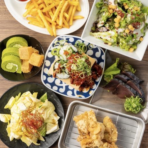 まるで雪崩!?豪快に肉寿司を味わう！サラダ、鮮魚も■180分飲み放題付！スタンダ-ドコ-ス3999⇒