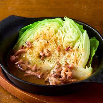 鉄板塩辛キャベツ