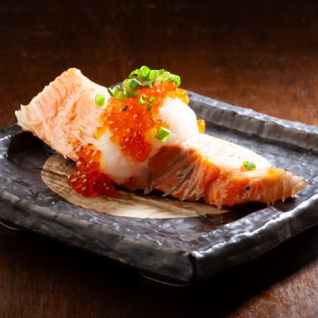 銀鮭の塩焼きいくらおろしのせ