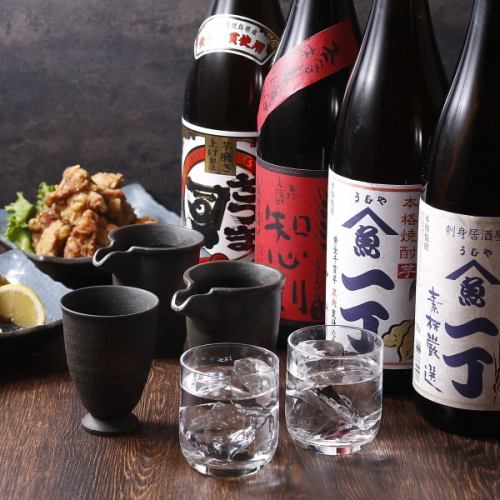 We have a large selection of carefully selected sake and shochu.