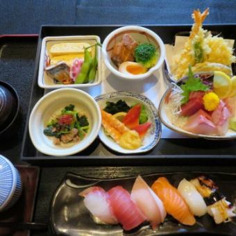 〈お昼限定〉　【かなで寿司御膳】3200円（税込）接待・会食・女子会・ママ会・夫婦に家族に