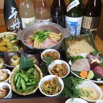 8/9/10/11月限定バリュープラン飲み放題付『賑わいコース』4000円⇒クーポン利用で3500円(税込)