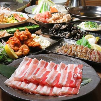 [2 hours all-you-can-drink included] <Black Pork Shabu-Shabu Course> Luxurious pork shabu-shabu with homemade bonito broth! Weekdays 4,500 yen!