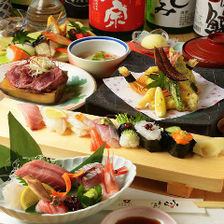 《新登場☆》金沢直送刺身盛付!2時間飲放付★加賀百万石コース7000円⇒6000円