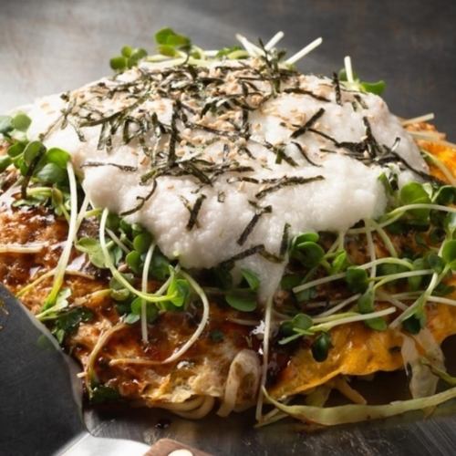 Enjoy a variety of okonomiyaki