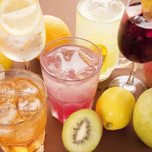 A wide variety of fresh fruit cocktails