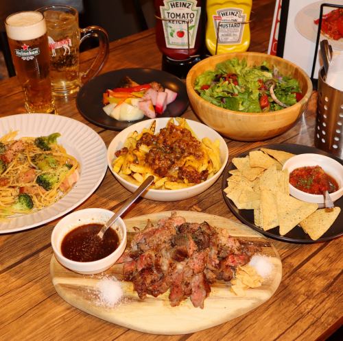 宴会にぴったり！2時間飲み放題付きコース　4000円～
