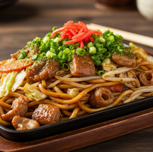 当店名物！おすすめ「ホルモン焼そば」