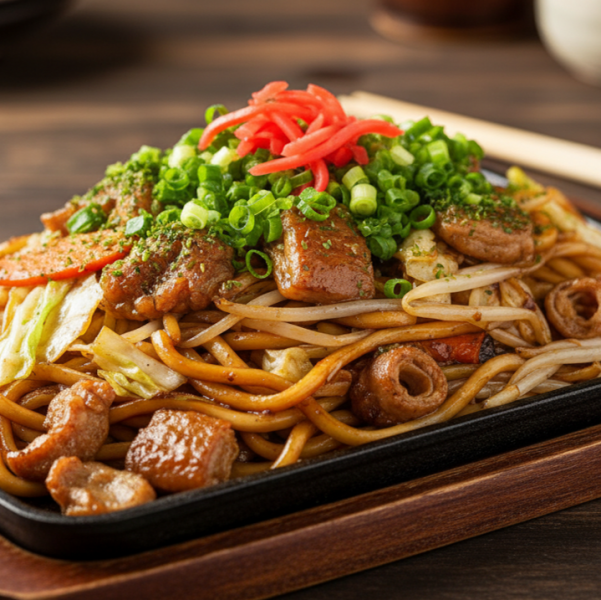 当店名物！おすすめ「ホルモン焼そば」