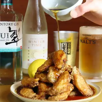 【生ビールOK！120分飲放付】秘伝の手羽先や人気メニューが楽しめる☆あまちゃんコース☆4000円