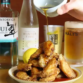 【生ビールOK！120分飲放付】秘伝の手羽先や人気メニューが楽しめる☆あまちゃんコース☆4000円