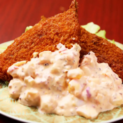 Fried Horse Mackerel with Homemade Tartar Sauce