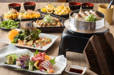 【鯛釜めしコース】飲み放題付き◎釜めしなど全8品《3980円(税込)》