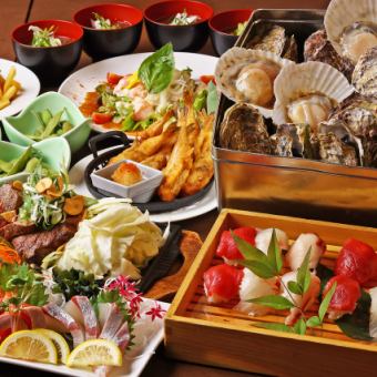 ★ November limited 5500 yen now 4980 yen ★ Cancan grill ★ Oysters and scallops ★ All-you-can-drink included 8 dishes