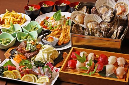 ★ November limited 5500 yen now 4980 yen ★ Cancan grill ★ Oysters and scallops ★ All-you-can-drink included 8 dishes