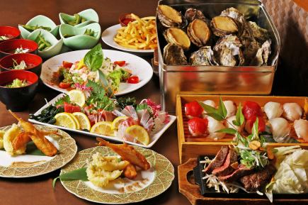 ★ November limited 6,600 yen now 5,980 yen ★ Cancan grill ★ Oysters and abalone ★ All-you-can-drink included Total of 9 dishes