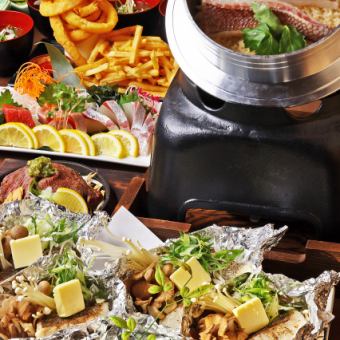 November only: 4,800 yen now 4,280 yen ★ Kamameshi ★ Tai Kamameshi ★ All-you-can-drink included 7 dishes