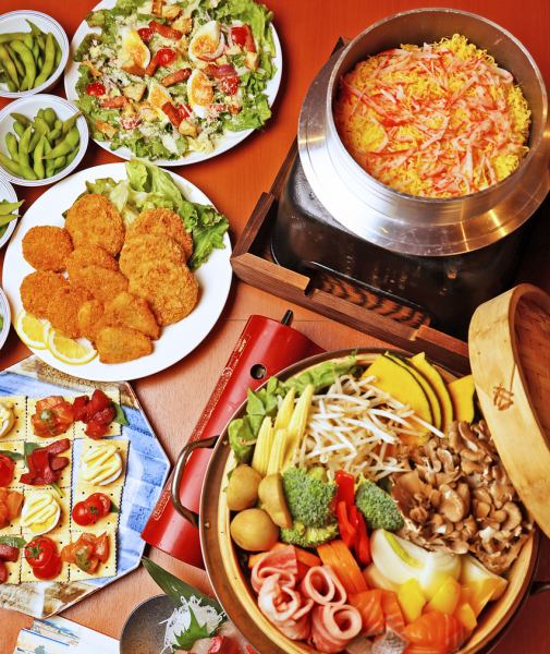 Enjoy a relaxed welcome and farewell party with our all-you-can-drink option! We also offer unlimited time all-you-can-drink!