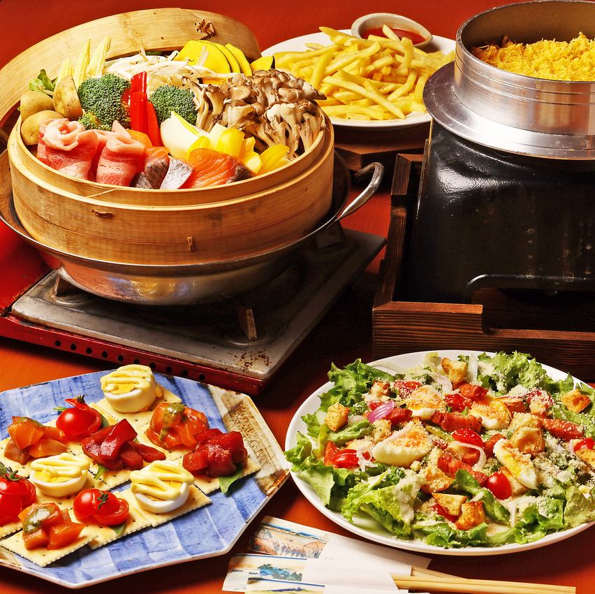 Weekday-only course with 3 hours of all-you-can-drink available! This is the place to enjoy yourself at a great price!