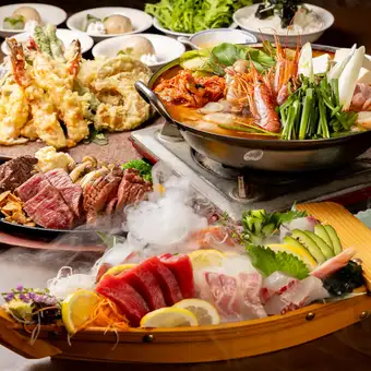 [3-hour all-you-can-drink special on weekends!] Autumn's ultimate course featuring bluefin tuna, beef tongue, and oysters! ★6300 yen