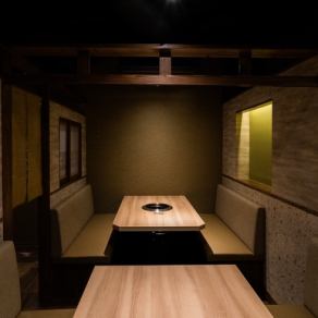 周囲を気にせず、プライベートな空間をお楽しみいただける完全個室・半個室。