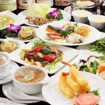 [Chinese luxury banquet] 10 dishes including shark fin/abalone/Cantonese fried rice + 2 hours all-you-can-drink included 6,578 yen (tax included)