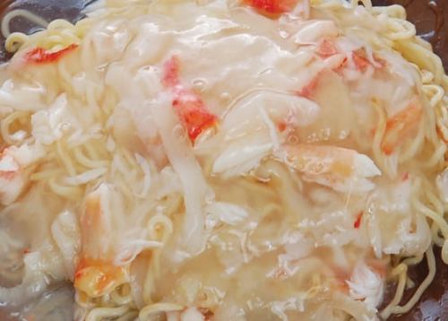 Special yakisoba with crab meat