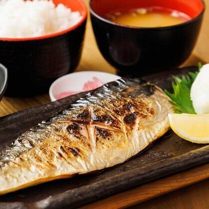 Salt-grilled mackerel/simmered mackerel set meal◎