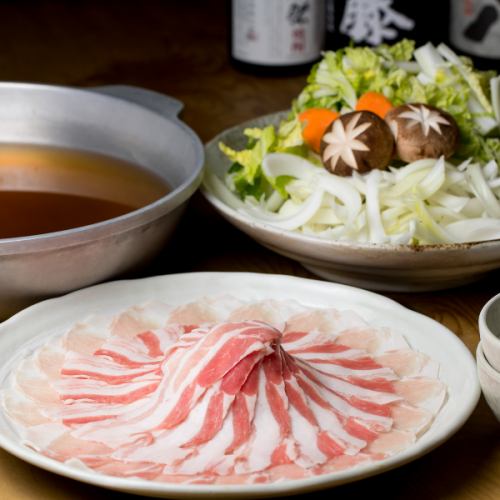 [Black Pork Shabu-Shabu Course] <8 dishes total>/Food only: 5,200 yen